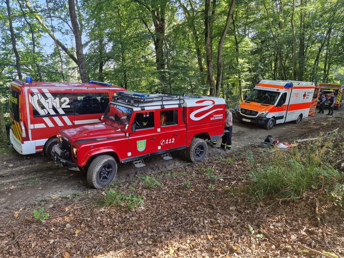 Einsatz Rettung Unwegsames Gel Nde Feuerwehr Schlangenbad